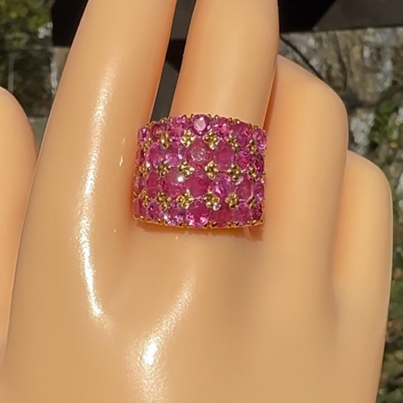 Natural Burmese Ruby Ring in 18 k solid gold with lab certificate US8.8 - Picture 3 of 11